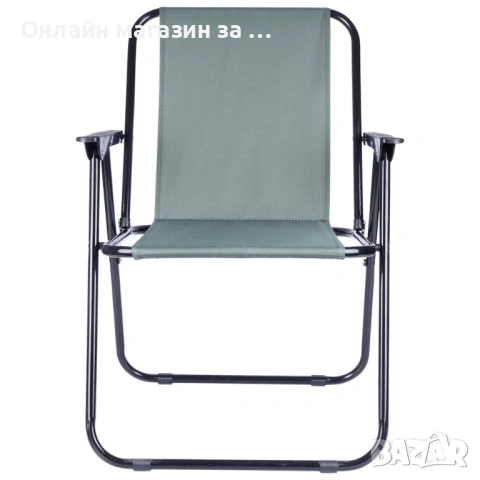 Сгъваем стол за къмпинг, градина , плаж и други, сив, 54 x 44,5 x 72,5 cm 489178, снимка 3 - Градински мебели, декорация  - 53232365
