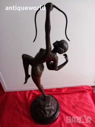 Pierre Le Faguays,Бронзова Скулптура, Богиня Диана, снимка 6 - Антикварни и старинни предмети - 53129260