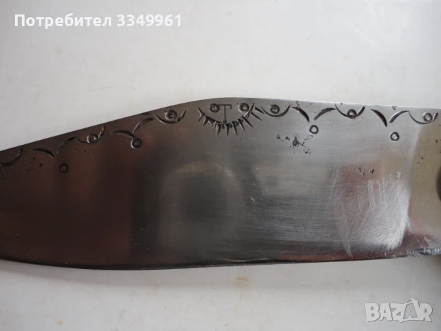 Невероятна сойка нож рог гравюри наваха 3, снимка 3 - Ножове - 51281266