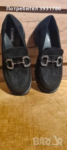 Дамски черни обувки, снимка 3 - Дамски ежедневни обувки - 51912912