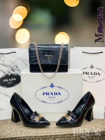 дамска чанта и обувки на ток prada, снимка 5 - Дамски обувки на ток - 46858346