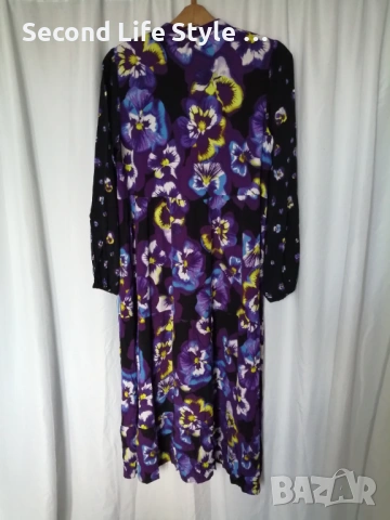 Нова дълга дамска рокля YAS YASVIOLA LS р-р M (EU) - макси рокля - принт цветя, снимка 7 - Рокли - 53062161