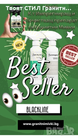 Blackline  професионална грижа гранитни мивки к-т почистваши препарати 