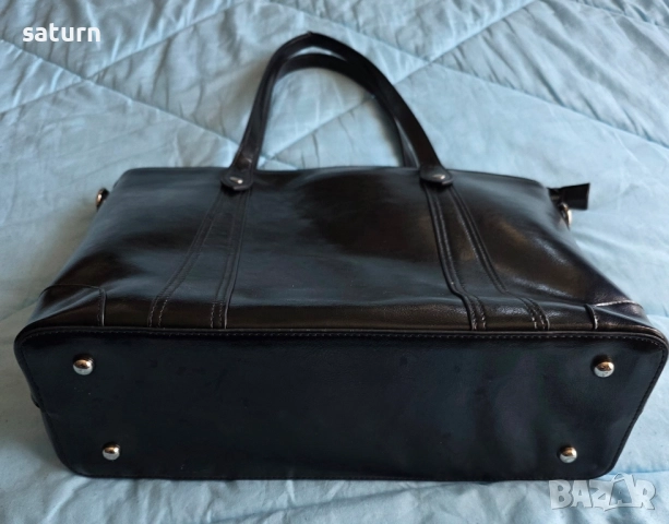 дамска кожена бизнес чанта с отделение за лаптоп S-Zone, снимка 3 - Чанти - 52000304