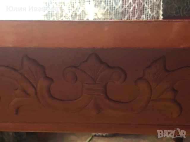 Голяма трапезна маса с дърворезба, снимка 4 - Маси - 53694820