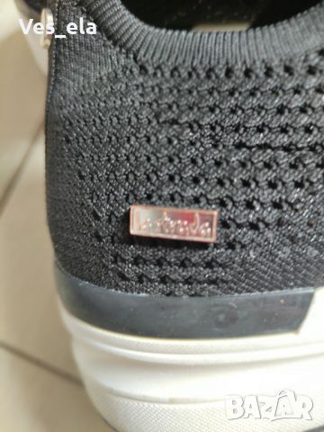 дамски черни спортни обувки с камъчета марка Lastrada, снимка 8 - Маратонки - 45791200