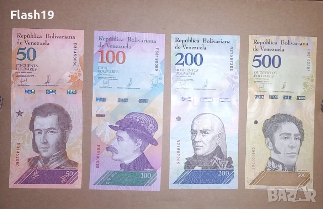 Венецуела 50 / 100 / 200 / 500 боливара 2018 UNC