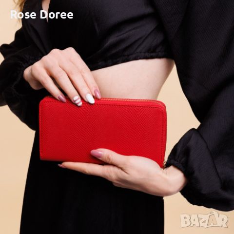 Стилно и елегантно дамско портмоне 5 цвята чанта клъч, снимка 3 - Чанти - 45687551