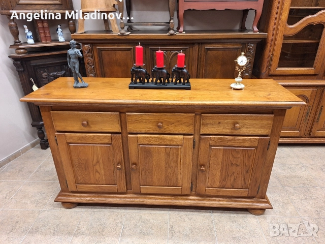 Луксозен комод, скрин, бюфет, шкаф дъб масив , снимка 2 - Шкафове - 52711841