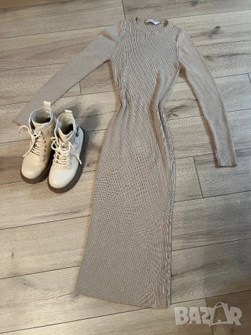 Рипсена плетена рокля 