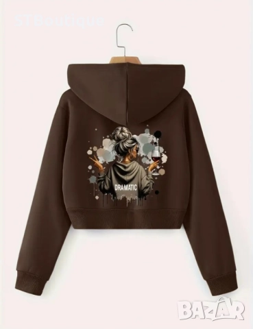 💫 Дамски суичър с цип и качулка – „Драматична“ аниме визия | STBoutique 💫, снимка 11 - Суичъри - 52228151