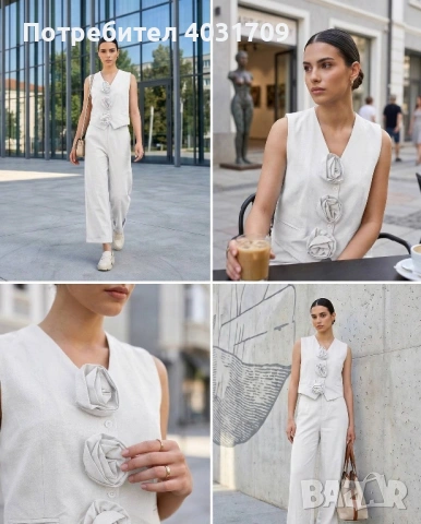 Комплект от 2 части с 3Д рози , снимка 2 - Костюми - 53721740