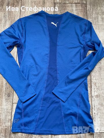 Нова оригинална спортна синя еластична блуза Puma Пума , снимка 4 - Спортни екипи - 45530021