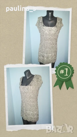 Два различни броя / Плетена на една кука туника за повод "Spiegel" и "Laura Ashley" / голям размер , снимка 2 - Туники - 28230789