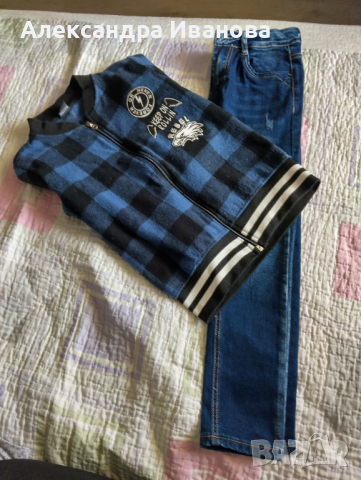 Комплект дънки с яке , снимка 1 - Детски комплекти - 45036951