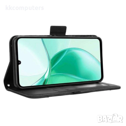 Кожен калъф Портфейл за ZTE Blade A35e- Магнитен клипс, Държач за карти и Стойка, вкл. Протектор, 5 , снимка 11 - Калъфи, кейсове - 52525267