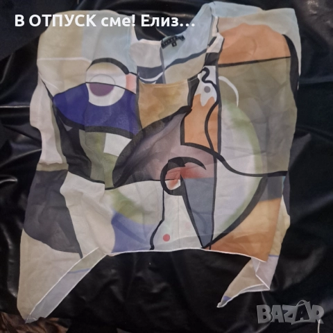 Пикасо щампа авангардна блуза риза тюл, снимка 3 - Ризи - 51483174