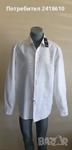 Hugo Boss H - JOE-kent-C1-214 Regular Fit Organic Cotton Finest Italian Fabric Mens Size - 43 / XL Н, снимка 9 - Ризи - 51066155