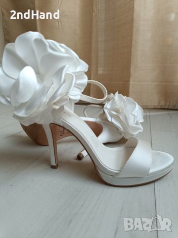 Официални сватбени обувки на висок ток р37, снимка 3 - Дамски обувки на ток - 45680858