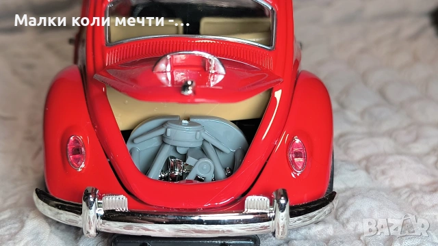 Мeталнa koличкa VW Beetle .Maщаб 1:18 . Чисто нова, снимка 9 - Колекции - 53744252