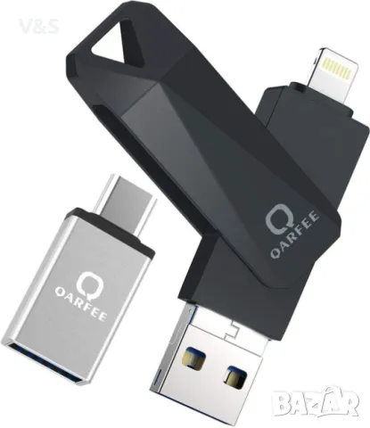 128 GB USB стик за телефон 4 в 1 Memory Stick Разширение на външна памет USB 3.0 Mass Storage Memory, снимка 4 - USB Flash памети - 47873254