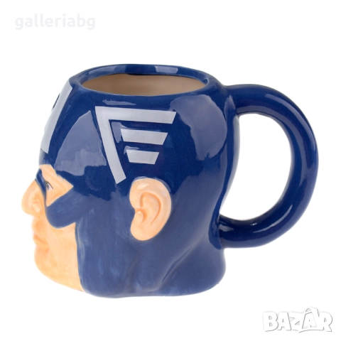 Керамична 3D чаша – Капитан Америка, снимка 4 - Чаши - 52401330