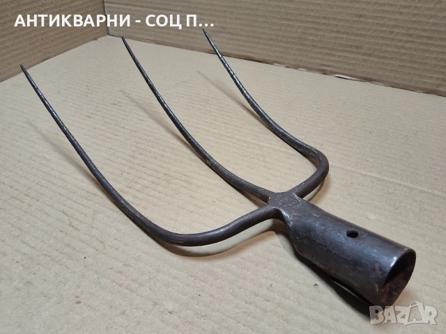 Стара Кована Вила За Сено. / НОМЕР 1730., снимка 2 - Антикварни и старинни предмети - 53849877