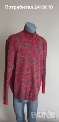 Hugo Boss Zonard Red Half Zip Cotton Knit  Mens Size XL ОРИГИНАЛ! Мъжко Горнище с 3/4 Цип!, снимка 5 - Спортни дрехи, екипи - 48720068