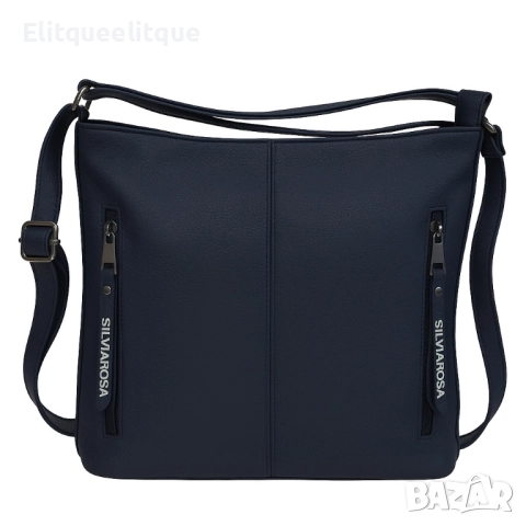 Стилна дамска чанта с предни джобове и минималистичен дизайн, снимка 2 - Чанти - 52173604