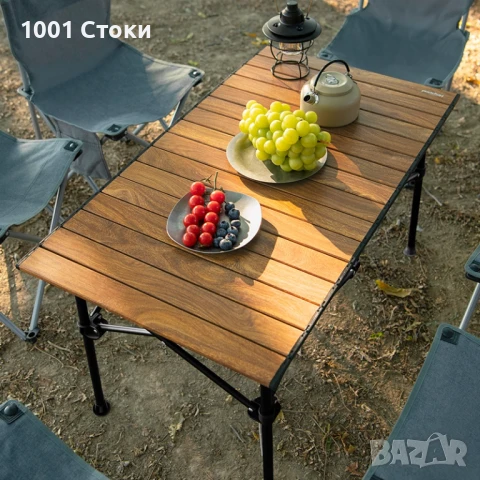 Нова Къмпинг Маса с Подвижен Плот + Чанта , снимка 1