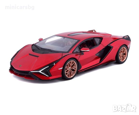 1:24 Метални колички: Lamborghini Sian FKP37 - Bburago, снимка 3 - Колекции - 45481739