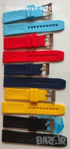 Силиконови каишки BREITLING 22мм, снимка 7 - Каишки за часовници - 52107587