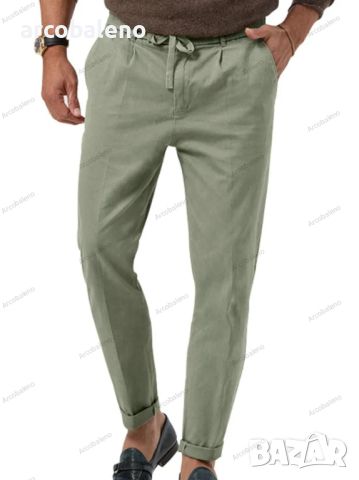 Нови мъжки модерни бизнес прави едноцветни ежедневни панталони, 8цвята , снимка 8 - Панталони - 46473395