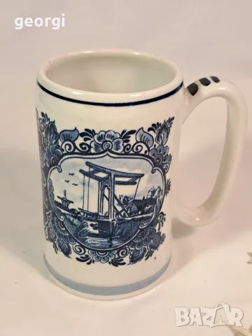 холандска порцеланова халба Delft blue   23/2, снимка 2 - Колекции - 49309375
