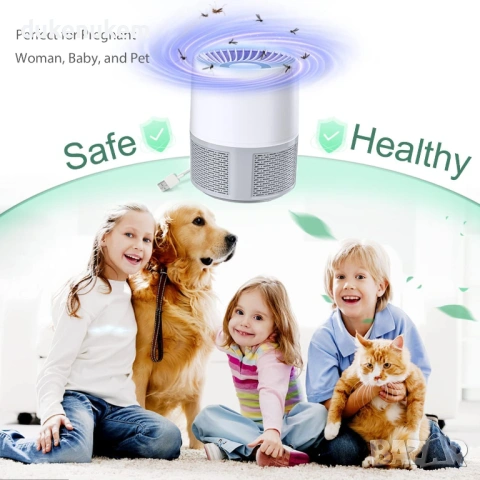 USB лампа против комари и насекоми, безшумна и ефективна, снимка 2 - Друга електроника - 53109110