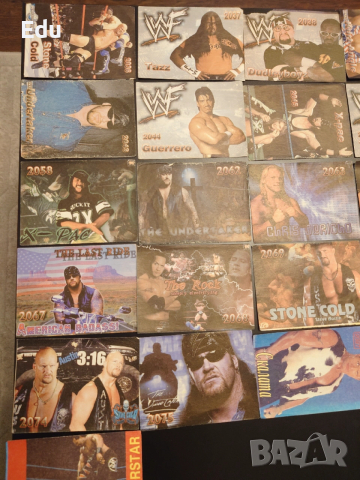 Продавам и разменям листчета с кечисти от WWF WWE, снимка 8 - Колекции - 25172921