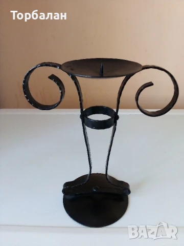Свещник от ковано желязо от соц-а, снимка 4 - Декорация за дома - 51147714