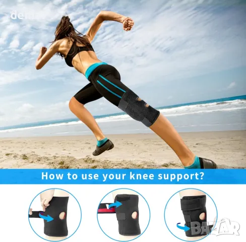 Наколенка Anoopsyche за мъже/жени с гел подложка и странични стабилизатори, снимка 3 - Други спортове - 49931000