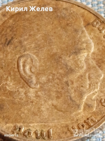 Сребърна монета 5 райхсмарки 1938г. Германия Трети Райх с Свастика за КОЛЕКЦИОНЕРИ 53636, снимка 10 - Нумизматика и бонистика - 54105281