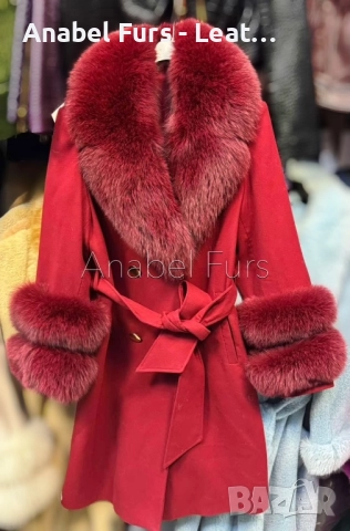 Дамски палта от кашмир и естествен косъм, снимка 12 - Палта, манта - 51862584