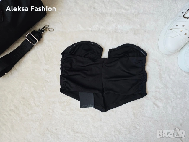 Bershka дамски къс топ, снимка 4 - Корсети, бюстиета, топове - 43330413