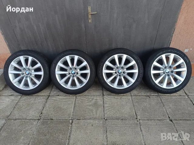 ОРИГИНАЛНИ джанти с летни гуми 245 45 18 ' 5X120 BMW F10 F11 / БМВ + TPMS сензори, снимка 4 - Гуми и джанти - 49362017