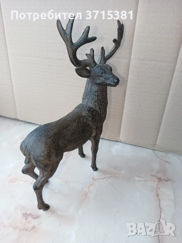 Чугунена фигура- елен, снимка 4 - Антикварни и старинни предмети - 52910475