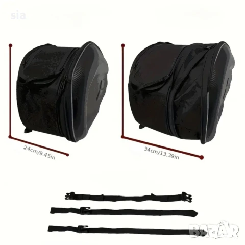 Дисаги за мотоциклет, Странични куфари за мотор, твърди, 2 БР, снимка 6 - Аксесоари и консумативи - 46440008