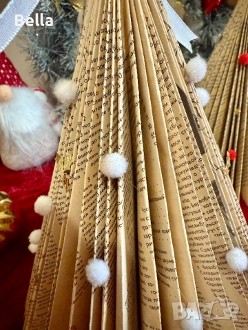 Уникална ръчно изработена сгъваема коледна елха | Рециклирани мат, снимка 11 - Други - 52443326