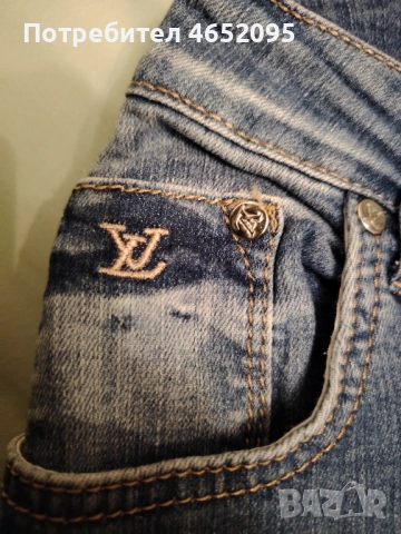 Нови Къси Дамски дънки 3/4-ти Louis vuitton, снимка 6 - Дънки - 53558057