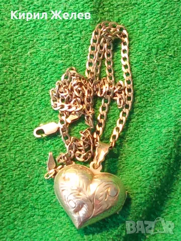 СРЕБЪРНО ЛАНЧЕ СРЕБРО 925 ITALI с РЪЧНО ГРАВИРАНО СРЕБЪРНО СЪРЧИЦЕ Рамка за СНИМКИ СРЕБРО 925 40111, снимка 17 - Колиета, медальони, синджири - 49365764