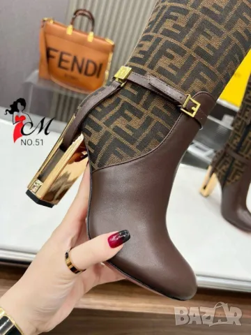 дамски ботуши на ток fendi , снимка 5 - Дамски ботуши - 47328152