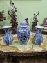 Уникален комплект антикварни колекционерски холандски порцеланови вази Delft 