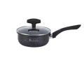 Касерола с капак Goldmann GM 1303-16, 16 см., Алуминий, Мрам. покр., Черен, снимка 5